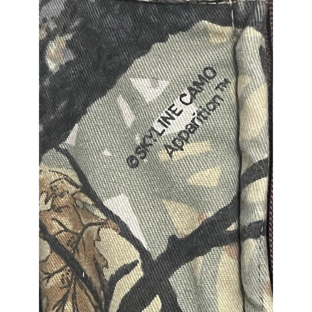VTG Ideal Skyline Camo Apparition Bib Overalls Men XL Fleece Lined Hunting USA - Picture 5 of 14